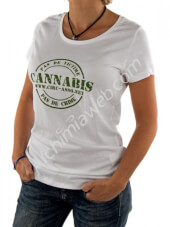 T-Shirt Femme Cannabis, pas de victime pas de crime