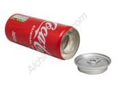 Large soda can with compartment