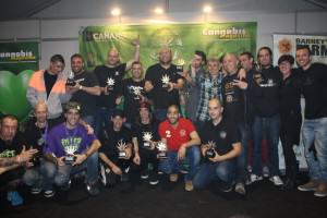 Foto conjunta de los ganadores Spannabis 2014