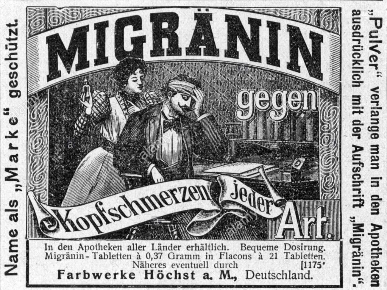 Antiguo medicamento contra las migrañas, a base de marihuana