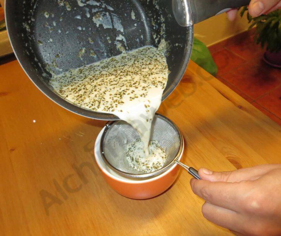 Use a sieve to strain the mixture well