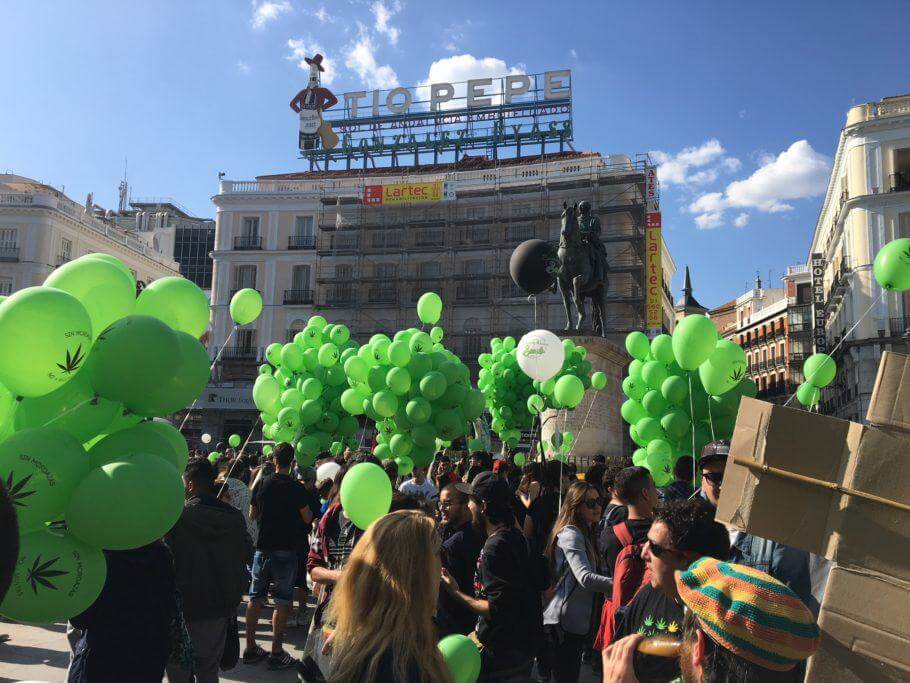 La manifestación recorrió una zoma emblemática de Madrid