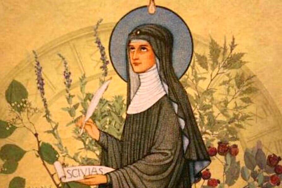 Hildegard von Bingen was an extraordinary saint: she described what the Earth looked like from space, composed music, created a language, and was the first woman to describe a female orgasm.