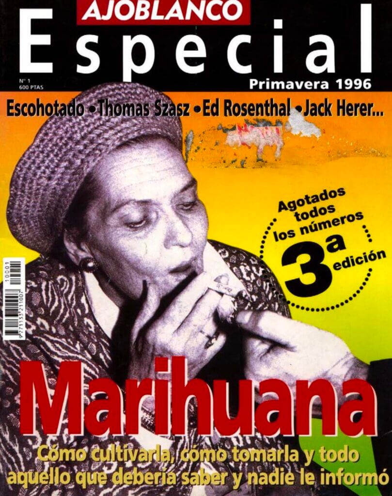 Número de Ajoblanco especial Marihuana publicado en 1996. Tuvo tanto éxito que hicieron hasta 3 ediciones