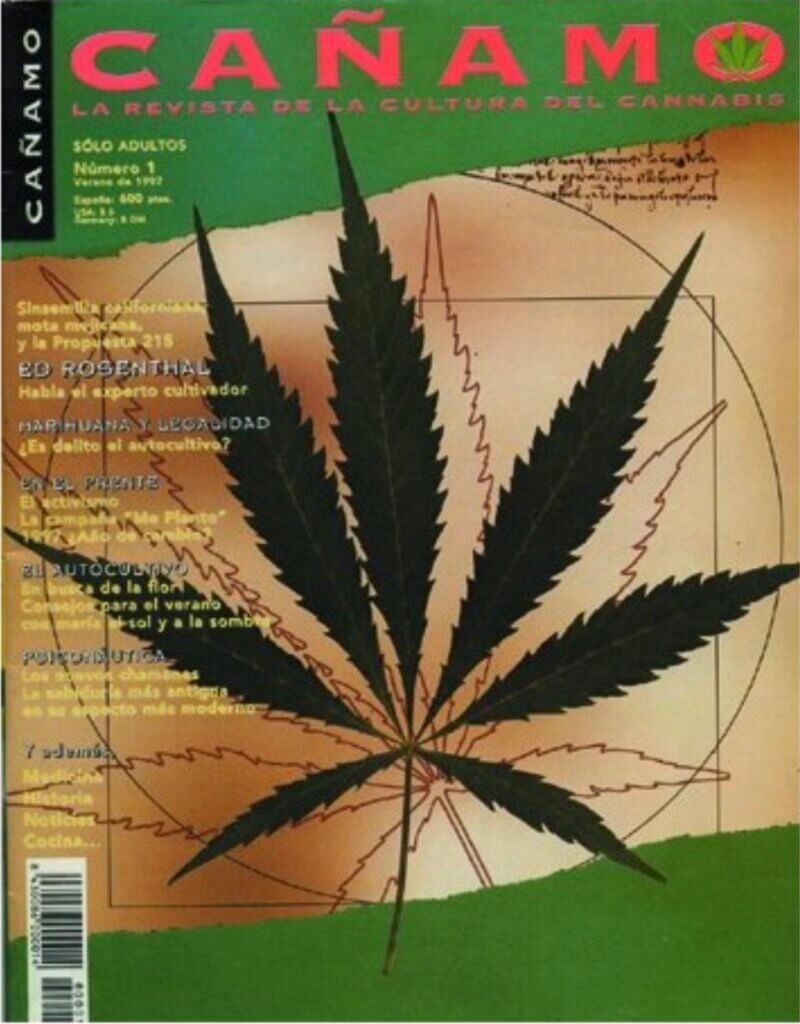 Número fundacional de la revista Cáñamo publicat al juny de 1997