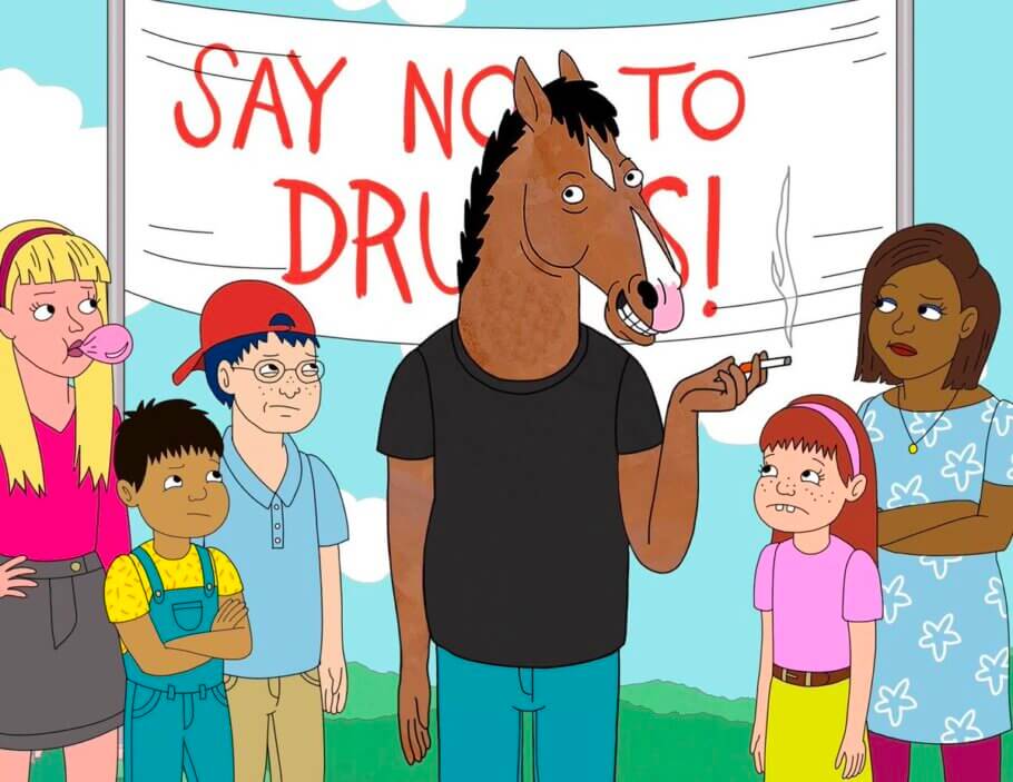 BoJack struggles with identity issues as he ages and faces irrelevance.