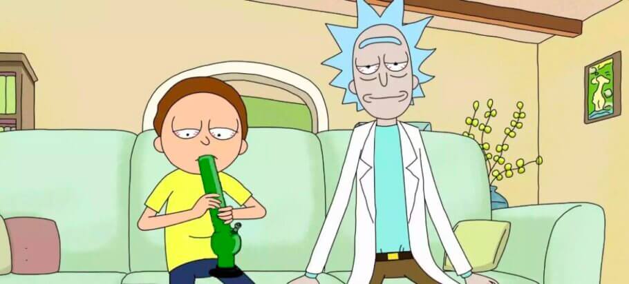 No es que Rick y Morty sea una estupenda serie para adultos, sino que posiblemente es la mejor serie para ver fumado