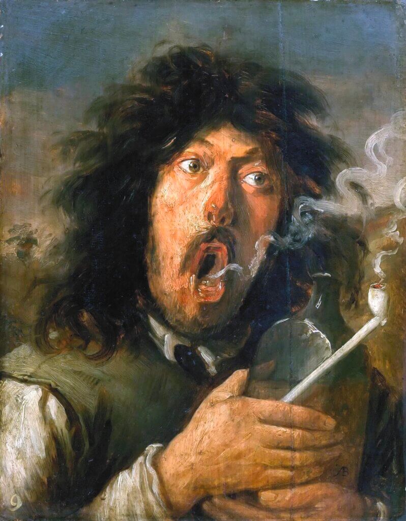 'The Smoking Man' is a picture by Joos van Craesbeeck that was painted between 1635 and 1636 and falls within the Flemish Baroque period. It is currently in the Louvre Museum