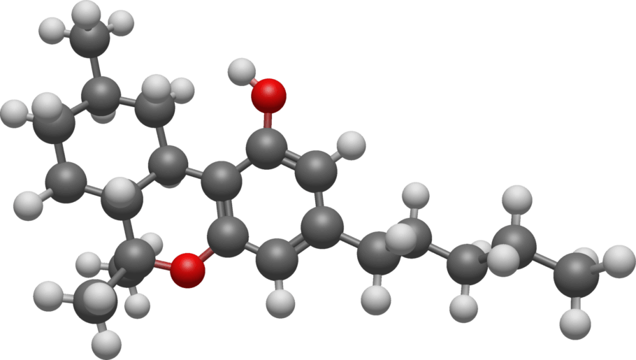 Molecula de hexahidrocannabinol o HHC