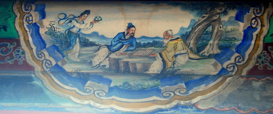 "Magu presenta la longevidad" es un mural de finales del s. XIX que pueden verse en el Summer Palace, en Beijing