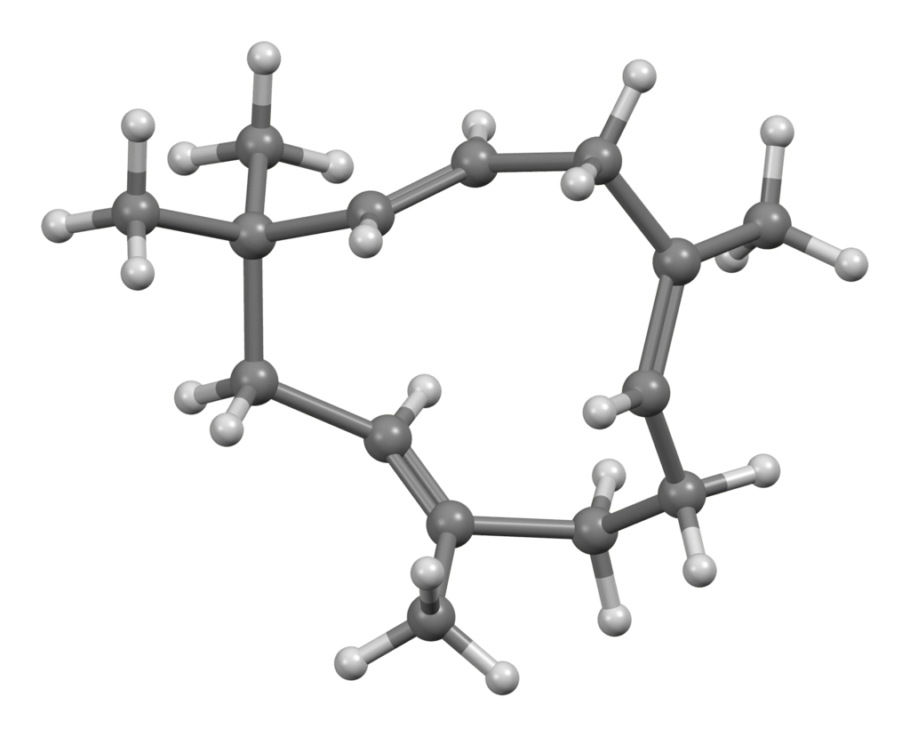 Estructura molecular del humuleno