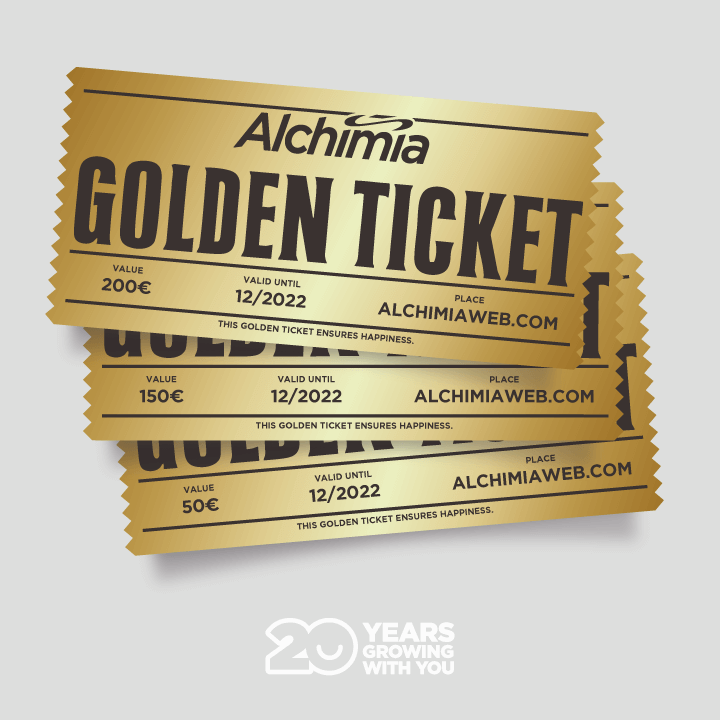 Sorteig de 3 Golden Tickets Alchimia