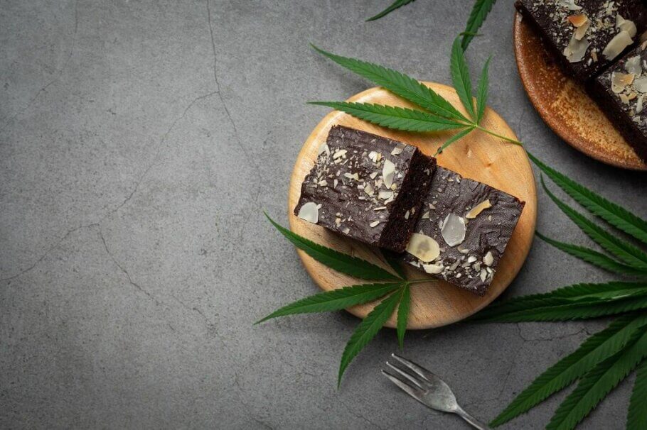 Das endgültige Aussehen des Marihuana-Brownies