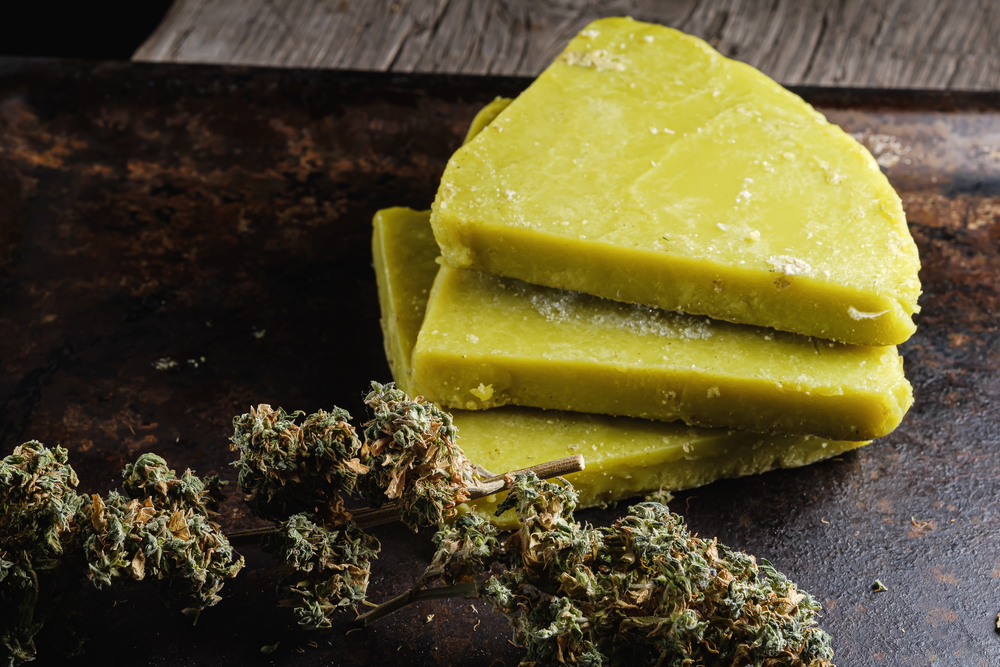 To make marijuana butter you only need a few buds and butter, of course.