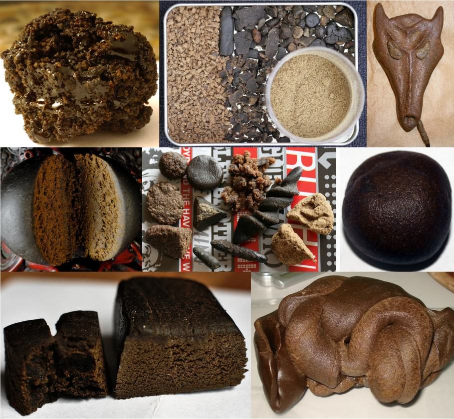 Different types of hashish