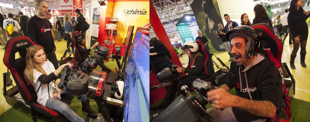 Racing at Alchimia's booth