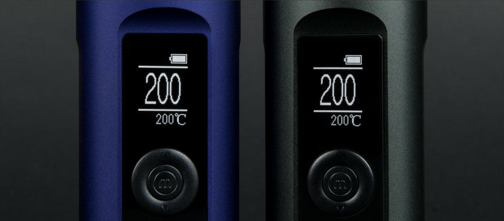 The Oled display of the Arizer Solo 2
