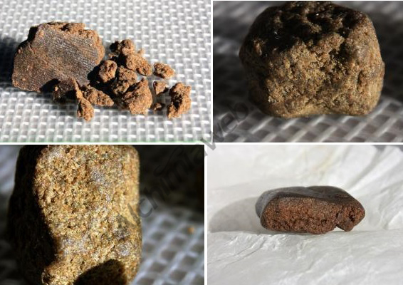 Different types of Moroccan hashish