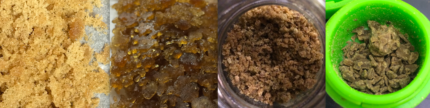 A selection of bubble hash or iceolator