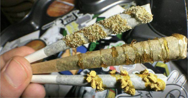 Joints covered in cannabis concentrates