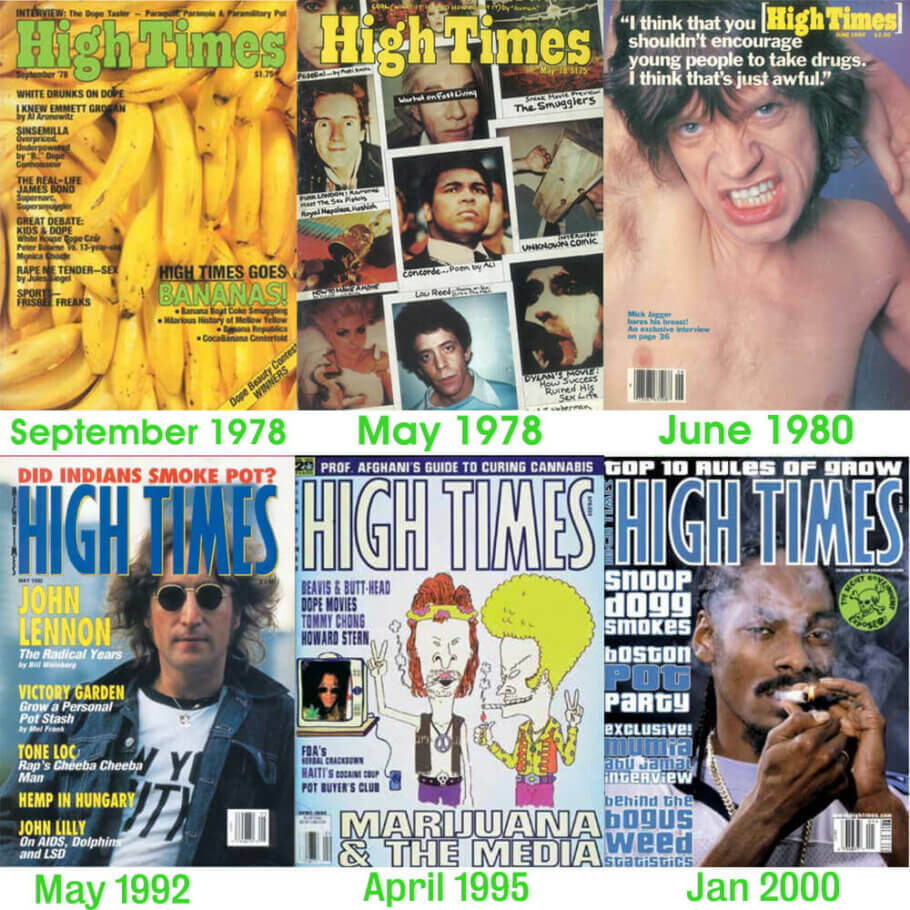 Tens of celebrities have appeared in the cover of High Times (Source: Powerhousebooks)