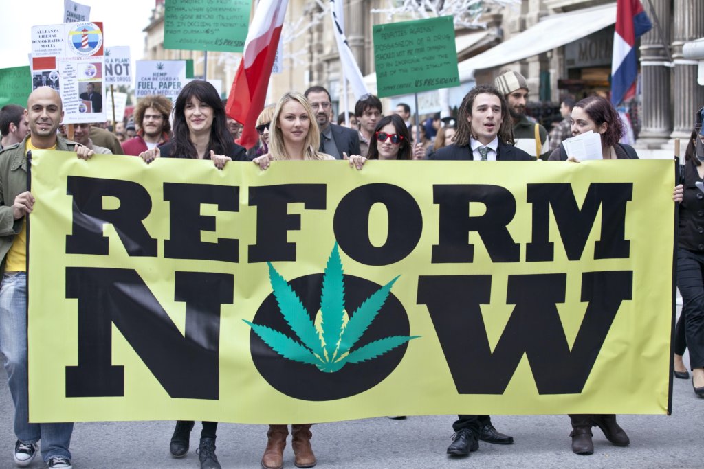 A 2017 pro-legalisation rally in the Maltese capital Valleta