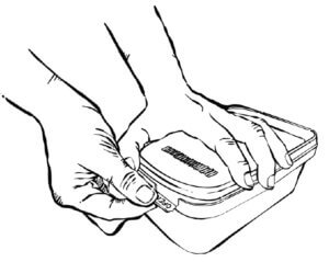 After disinfecting your hands, break the seal on your kit