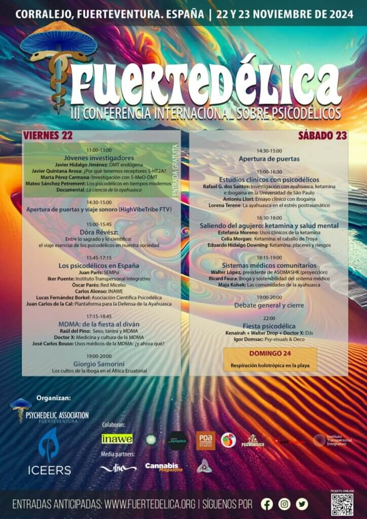 Here you can check all the activities and schedules of Fuertedélica