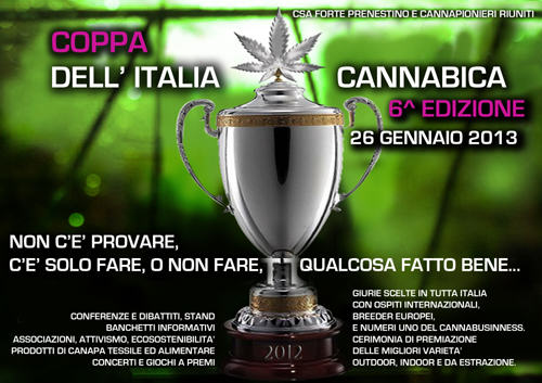 Affiche de la 6º coupe cannabique d'Italie