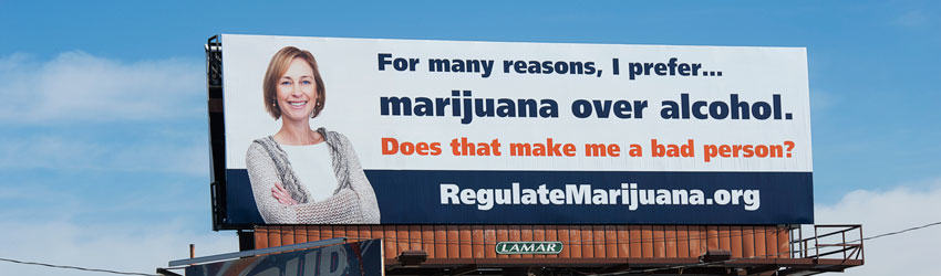 Publicité américaine pour le cannabis