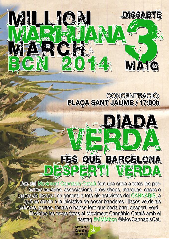 Marche mondiale du cannabis à Barcelone 2014