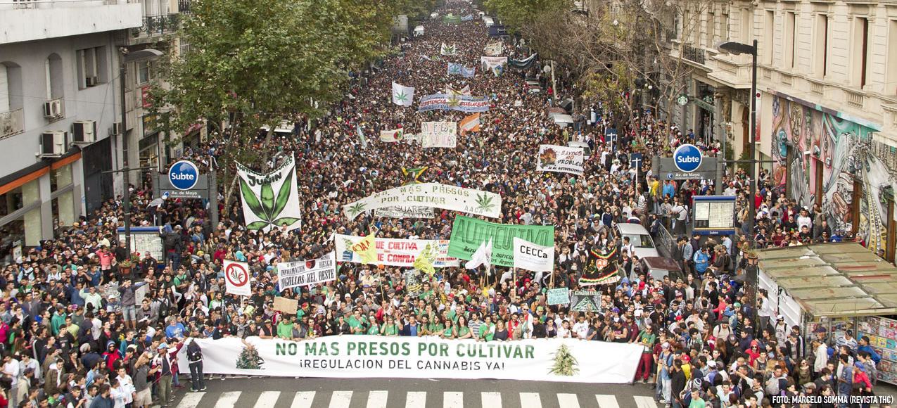 Marche mondiale du cannabis à Buenos Aires, le 3 Mai 2014