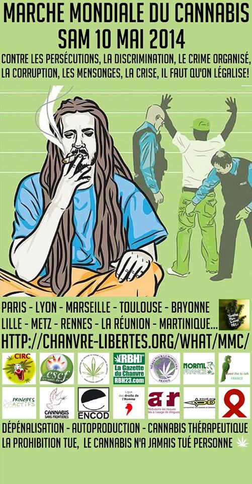 Marche Mondiale du Cannabis en France, Mai 2014