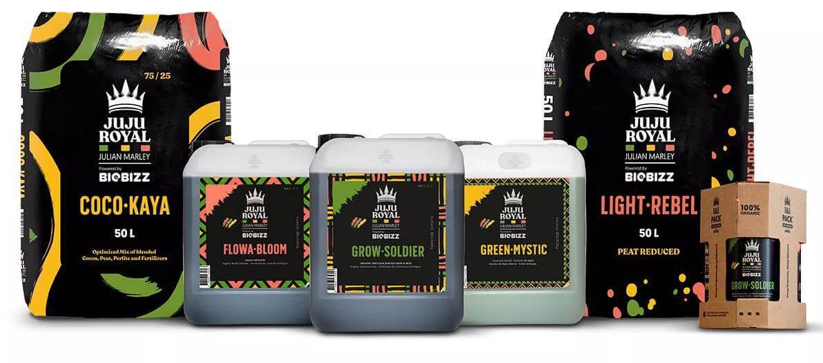 La nouvelle gamme d'engrais et substrats Juju Royal de Biobizz est née comme un pas en avant vers une agriculture biologique et durable