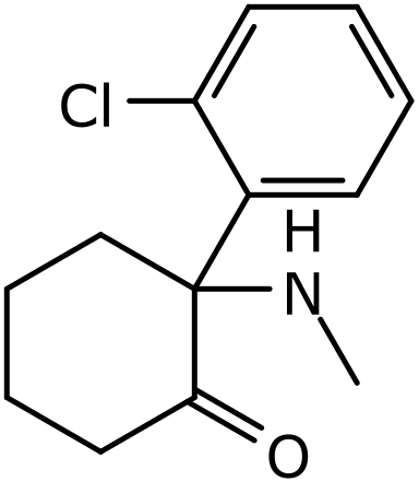 Structure chimique de la molécule de kétamine