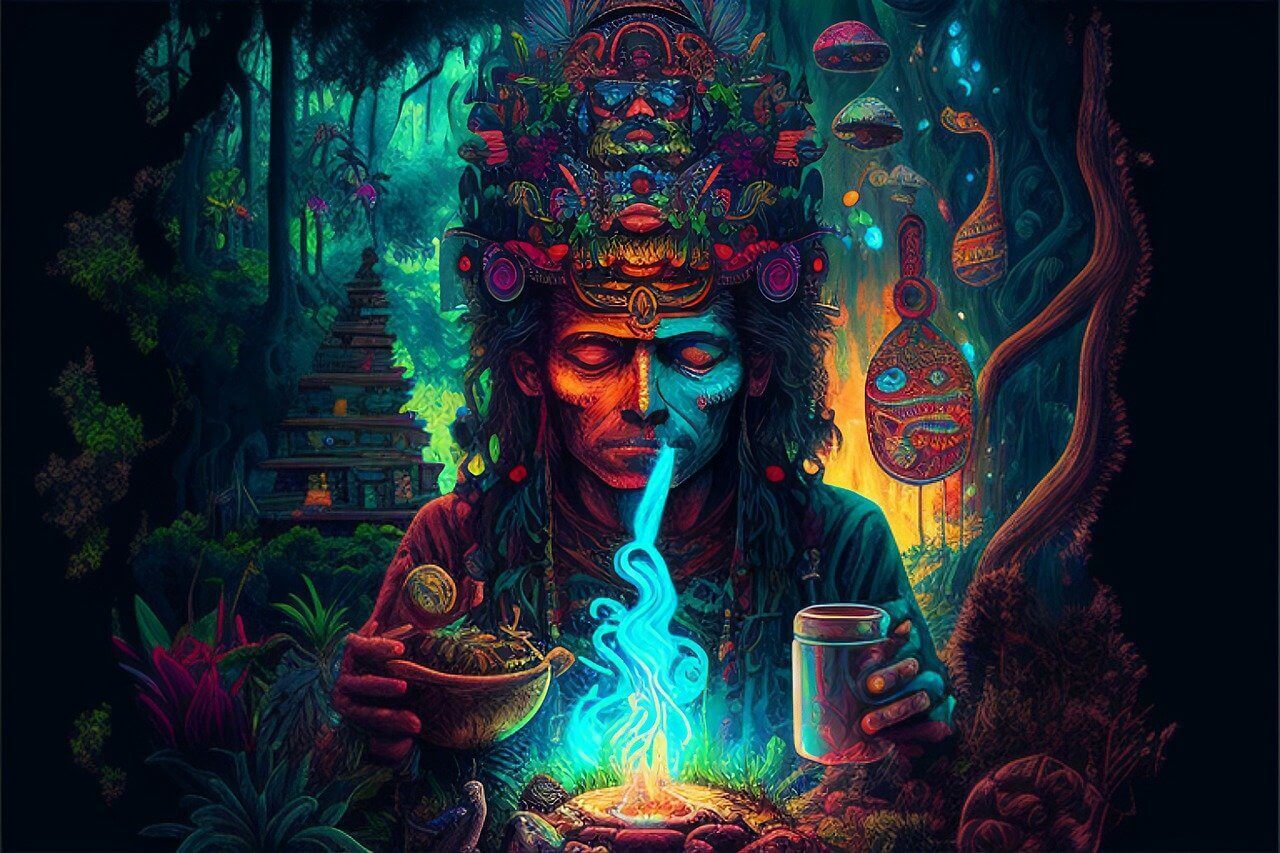 Le DMT est un puissant composé enthéogène avec une longue tradition dans les rituels et cérémonies spirituelles (Image : fszalai)