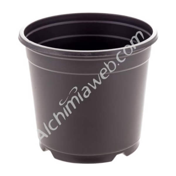 Maceta negra redonda 1,3L 14cm diam