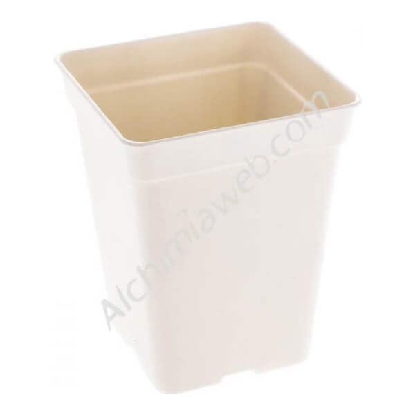Pot blanc carré petit