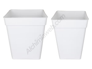Medium Square white pot
