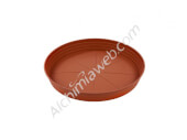 Soucoupes roundes de pots couleur terre cuite