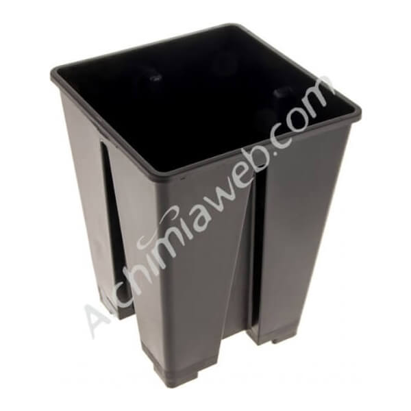 Maceta anti espiral negra cuadrada 2.6L-3.4L-5.8L