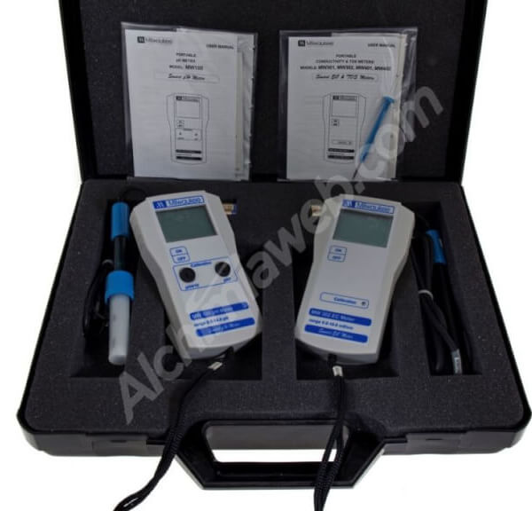Malette Milwaukee Classic pH et EC (MW100 + MW302 portable)