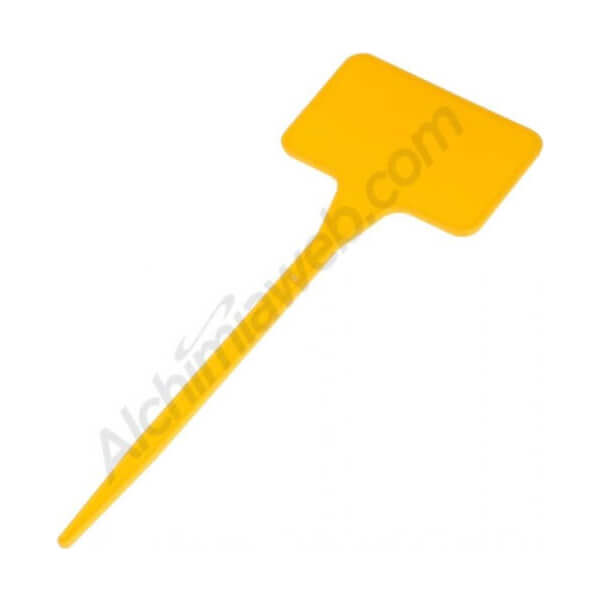 Etiquette pancarte jaune