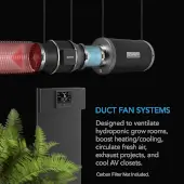 AC Infinity Cloudline PRO T4 Smart Inline Fan with WiFi