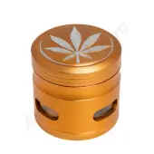 4-teiliger 63-mm-Cannabisblatt-Grinder aus Metall