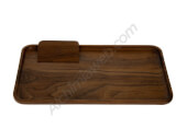 Walnut Tray with Marley Natural Scraper 23x14cm