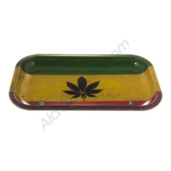 Marihuana Blatt Raucher Tablett