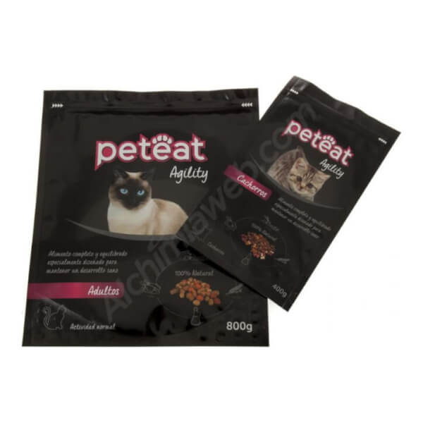 Sac de conservation de croquettes pour chats