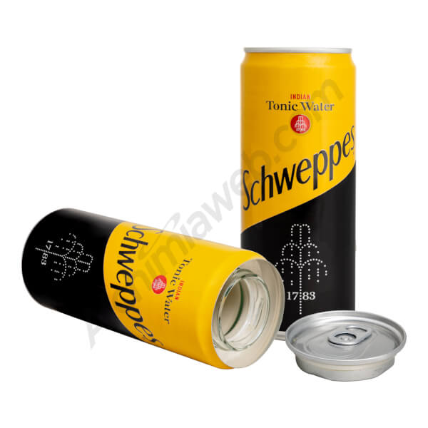 Canette de Schweppes tonic avec cachette