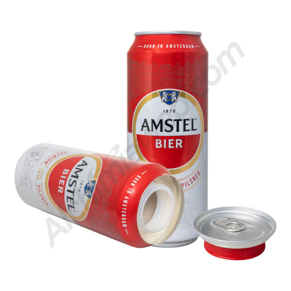 Canette de bière Amstel avec cachette